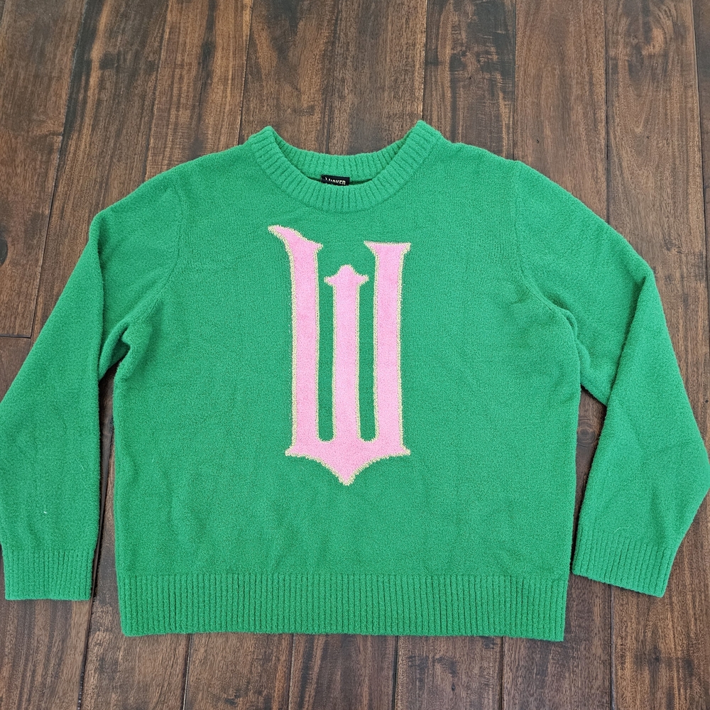Target x Paul Tazewell x Wicked “W” Graphic Green Sweater Size L